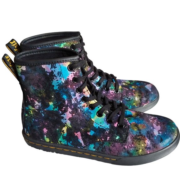 Dr. Martens 1460 Pascal Rainbow Tutti Frutti Lace Up Boots W6 Colorful Bold Arts - Picture 2 of 12